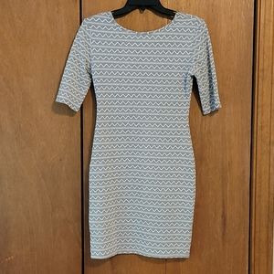 Gray/White Dress, Size Small